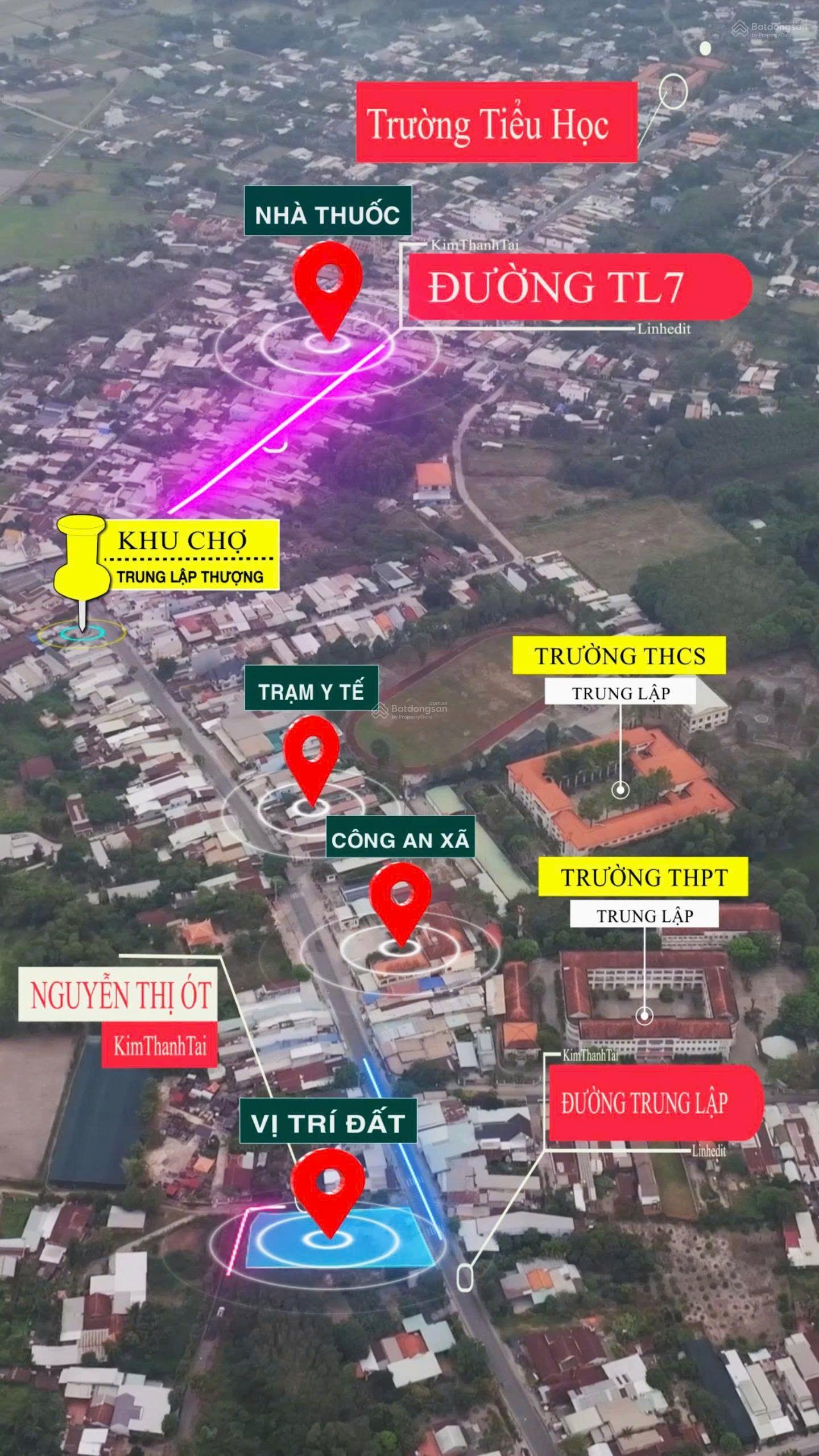 Bán đất mặt tiền Trung Lập vị trí trung tâm, tiềm năng cao