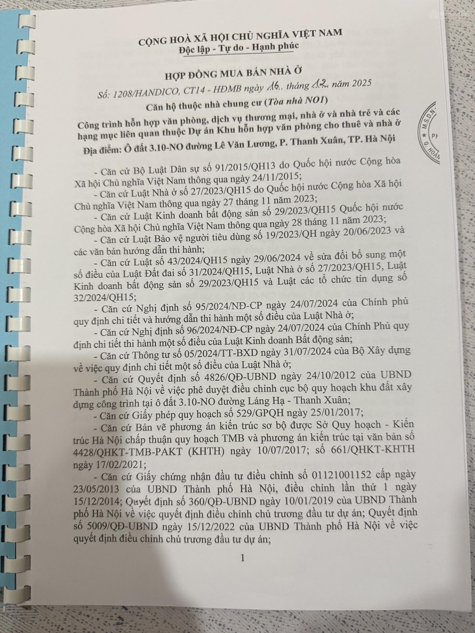 Cần bán căn 3PN 08 tầng 12 CC 33 Lê Văn Lương giá 106tr/m2, sẵn HĐMB, hoá đơn VAT, LH 0839 011 ***