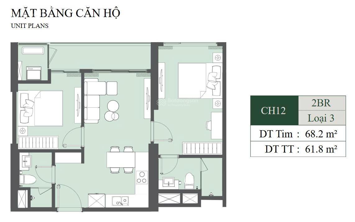 Duy nhất 2PN, 2WC tòa A3 (Vay ân hạn 7/2027) tỷ tại Lumiere EverGreen LH: 0974 690 ***