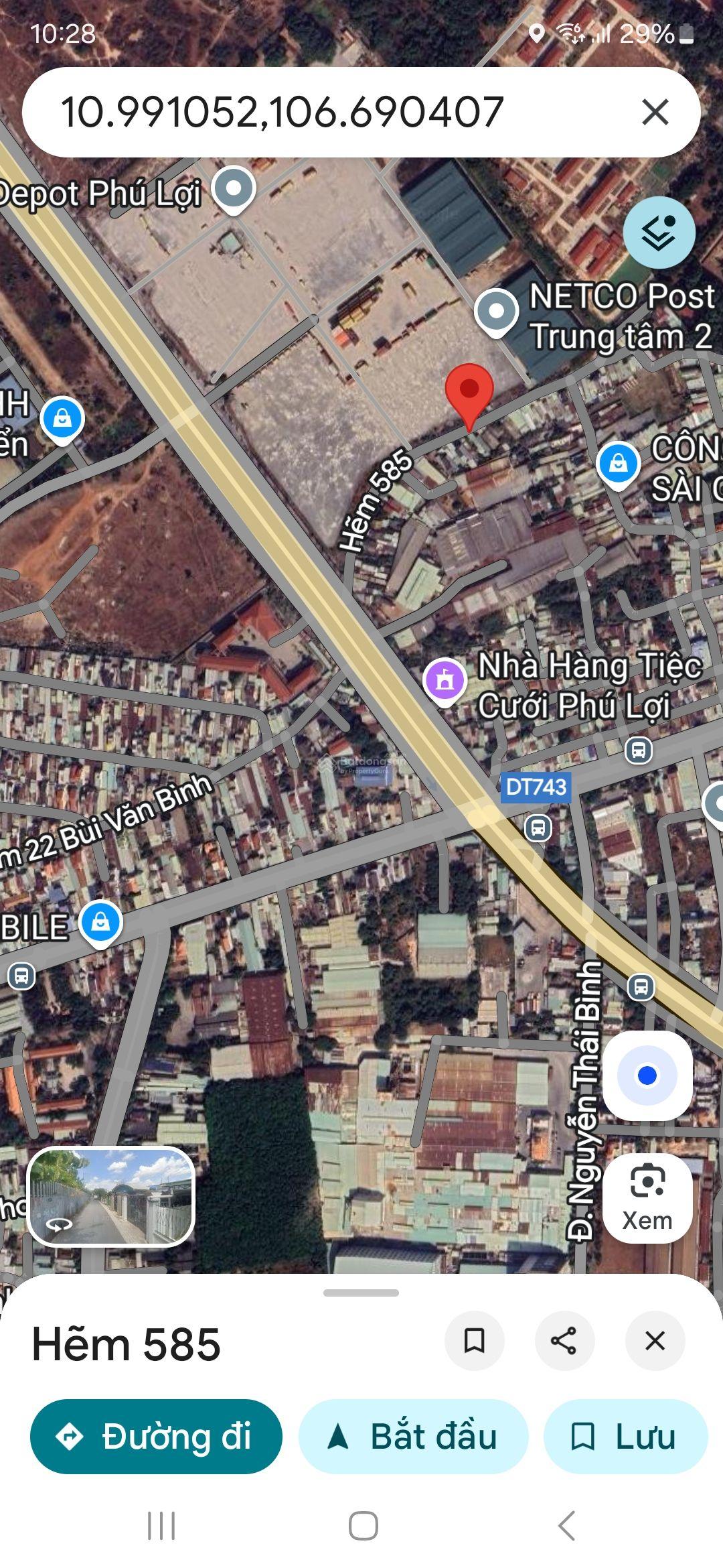 Đất Phú Lợi đường nhựa 6m thông, 5x23 thổ cư 100% mà giá chỉ có 2,6 tỷ