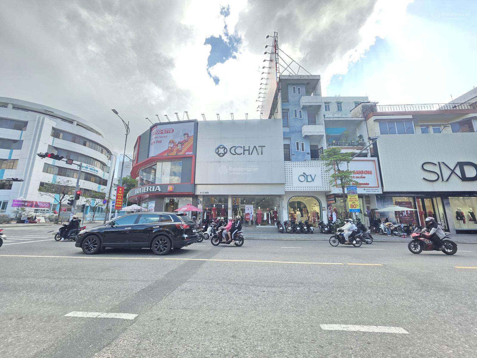 Cho thuê mặt bằng 47A và 47B Lê Duẩn - Đà Nẵng. 141m2 ngang 8.4m. Giá thuê 140 triệu / tháng