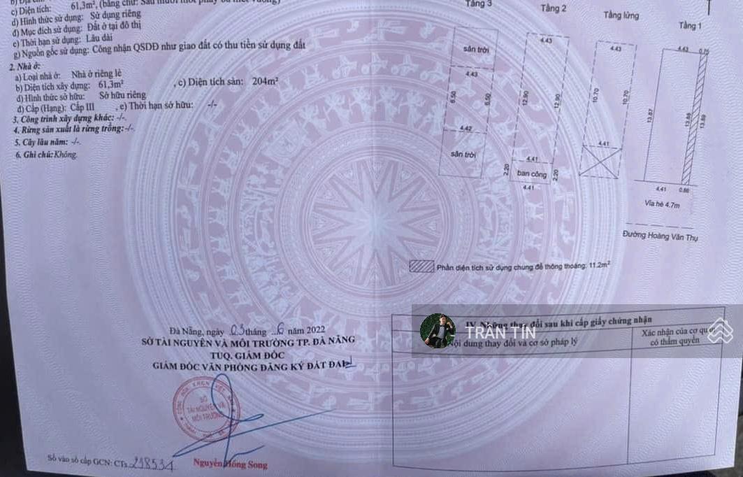 Nhà 3 tầng mặt tiền đường Hoàng Văn Thụ, vị trí hiếm có nhà bán