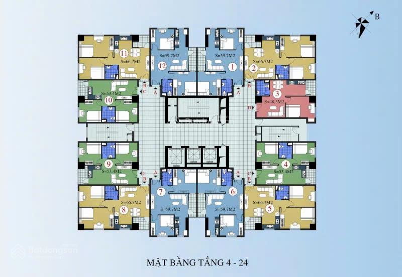 Bán căn hộ An Bình Tower Cổ Nhuế 1, 1PN, 43m2, giá 55 triệu/m², pháp lý đầy đủ - 0356 179 ***