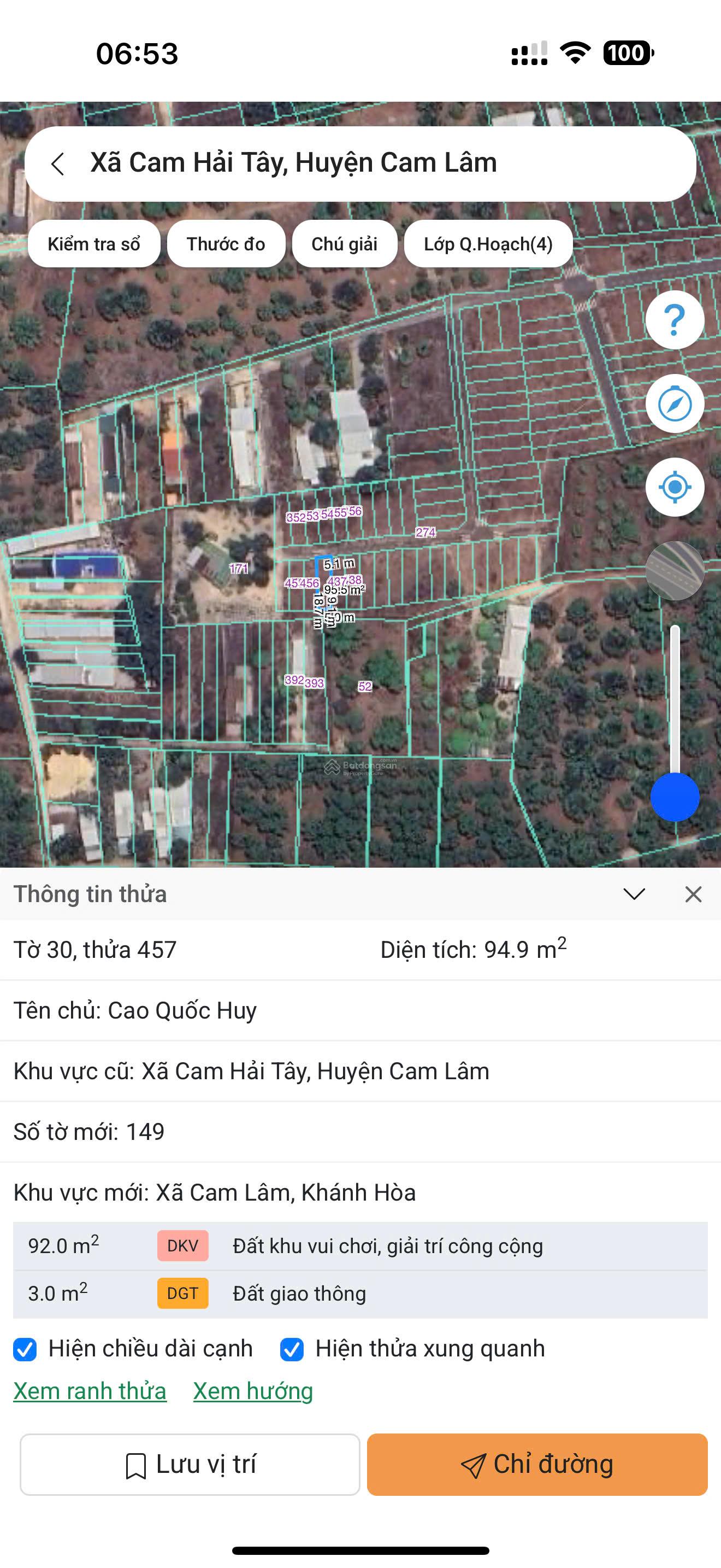 Bãi Giếng 2 Cam Hải Tây Cam Lâm | 94m² (5x19) | 750 triệu