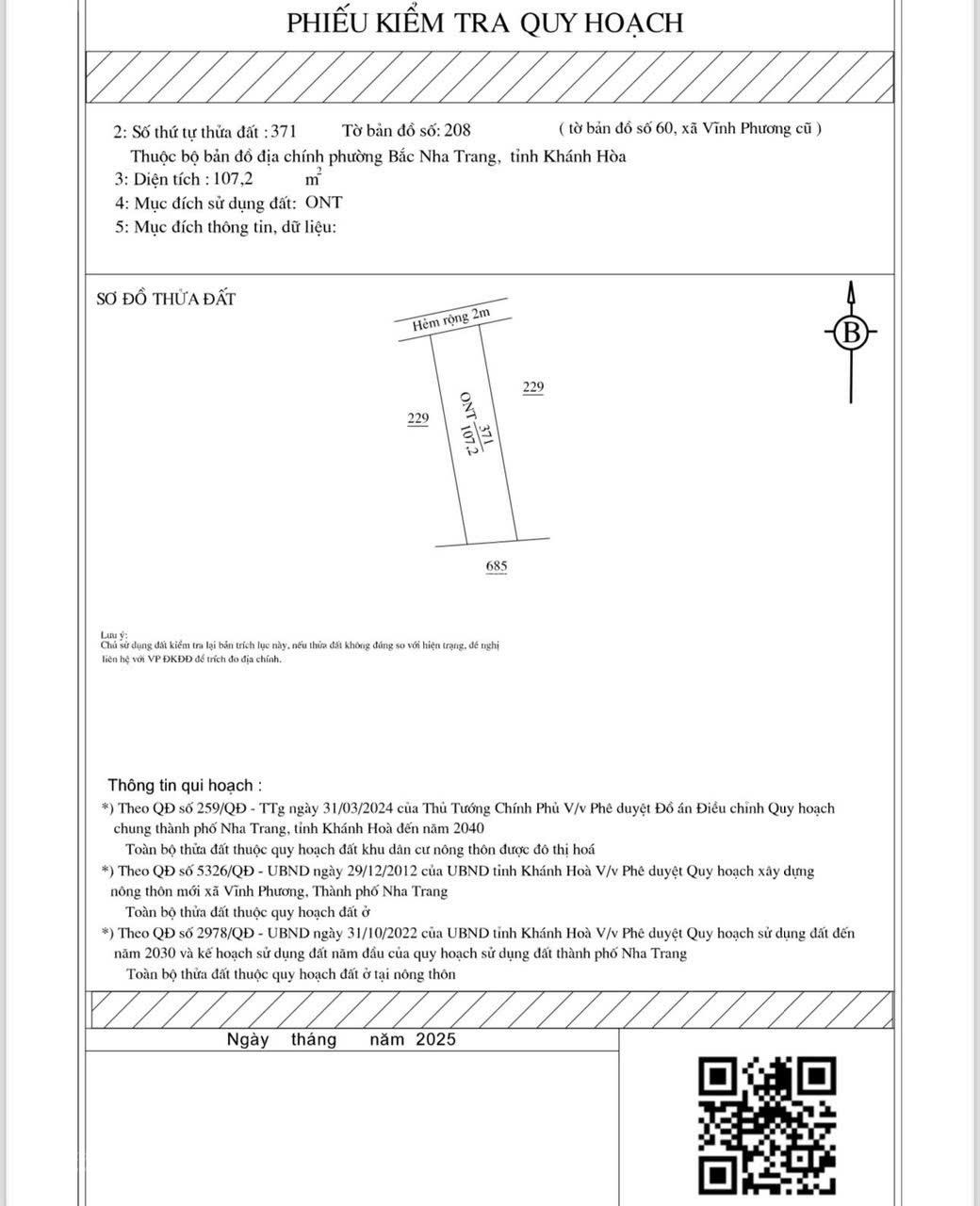 Cần bán nhà Thôn Tây, Vĩnh Phương, phường Bắc Nha Trang khu Trâm tâm