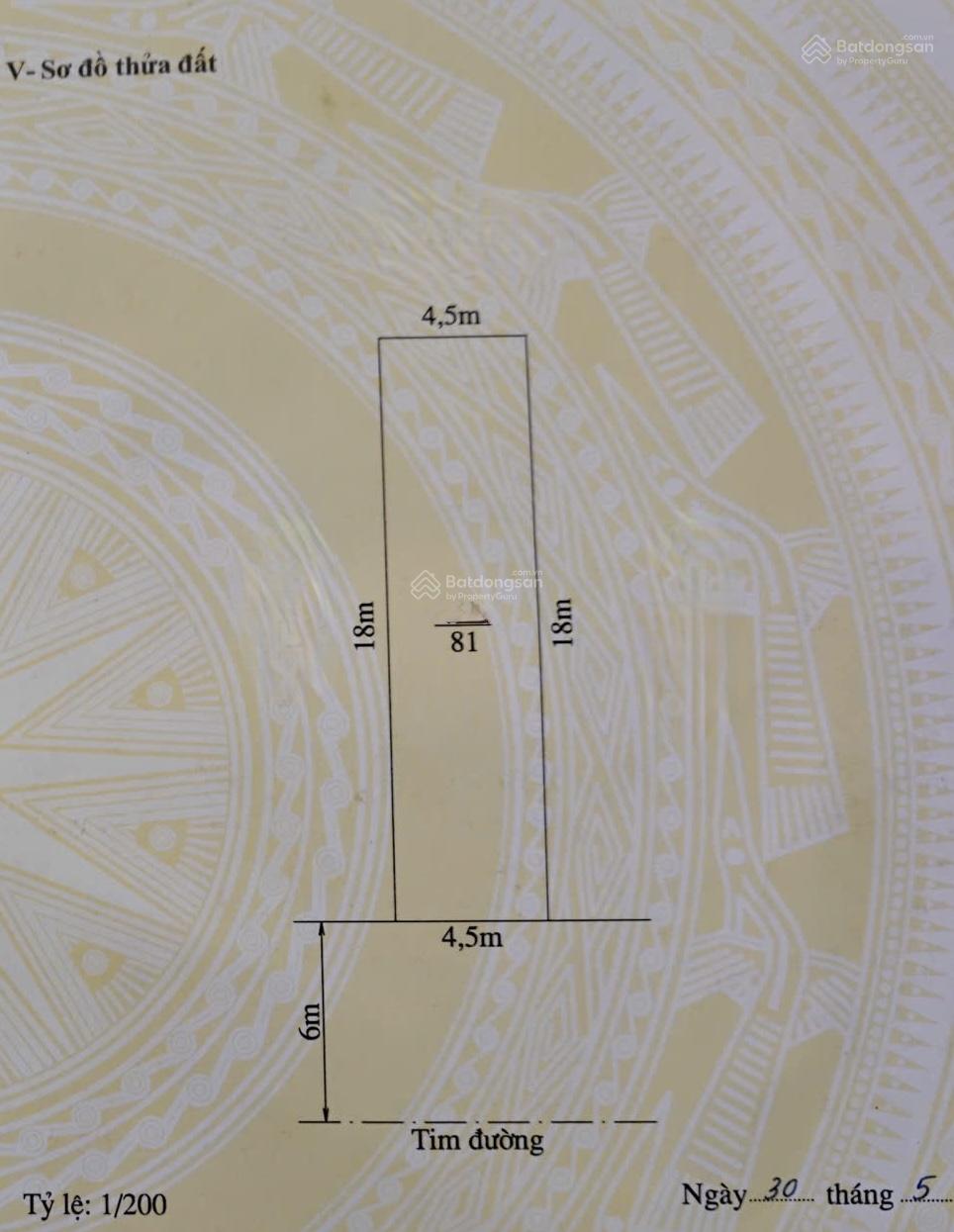 81m2 đất mặt đường Tây Trung Hành - Ngang 4.5m - Hướng Nam - Đường 12m