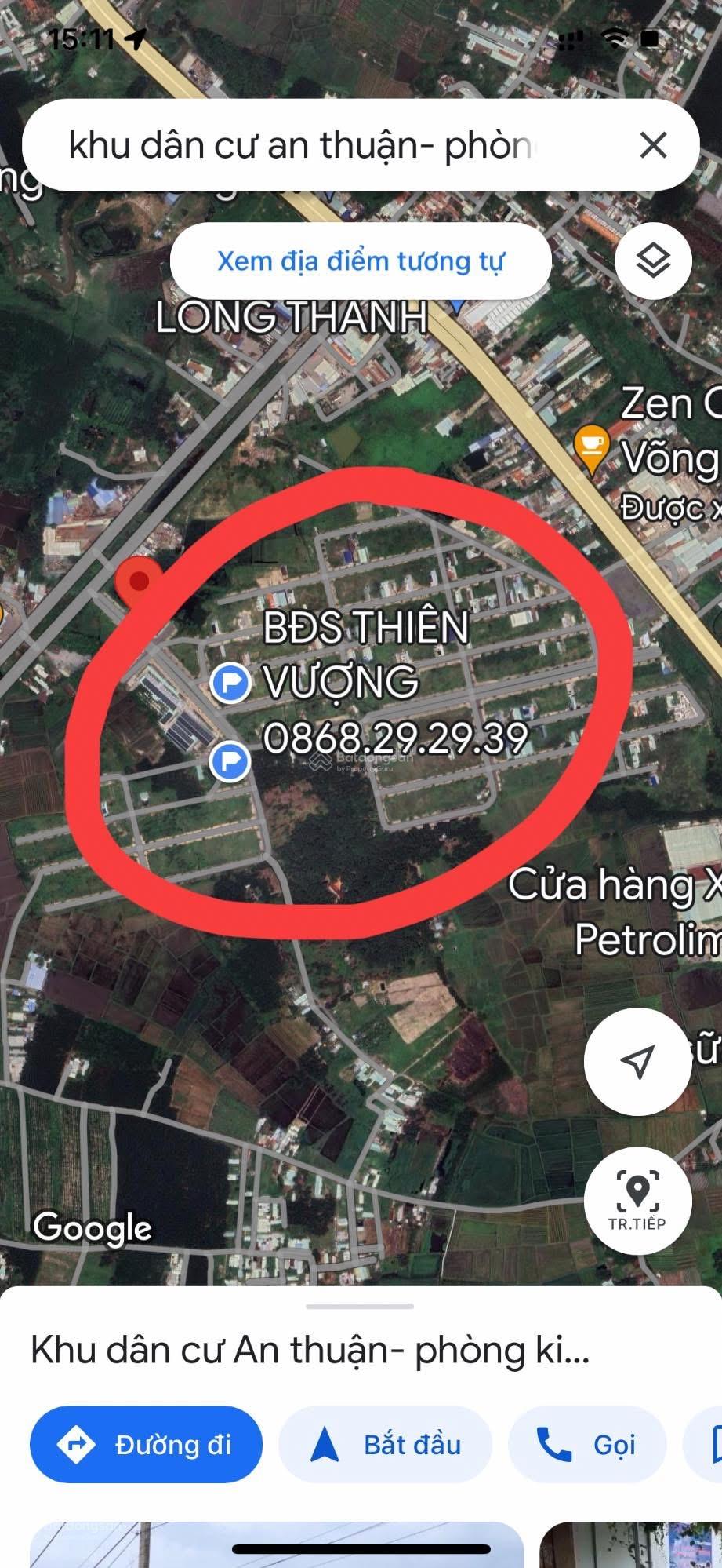 Bán lô 105m2 hướng Nam đường N5, gần trường Đinh Tiên Hoàng trong KDC An Thuận cổng chính sân bay