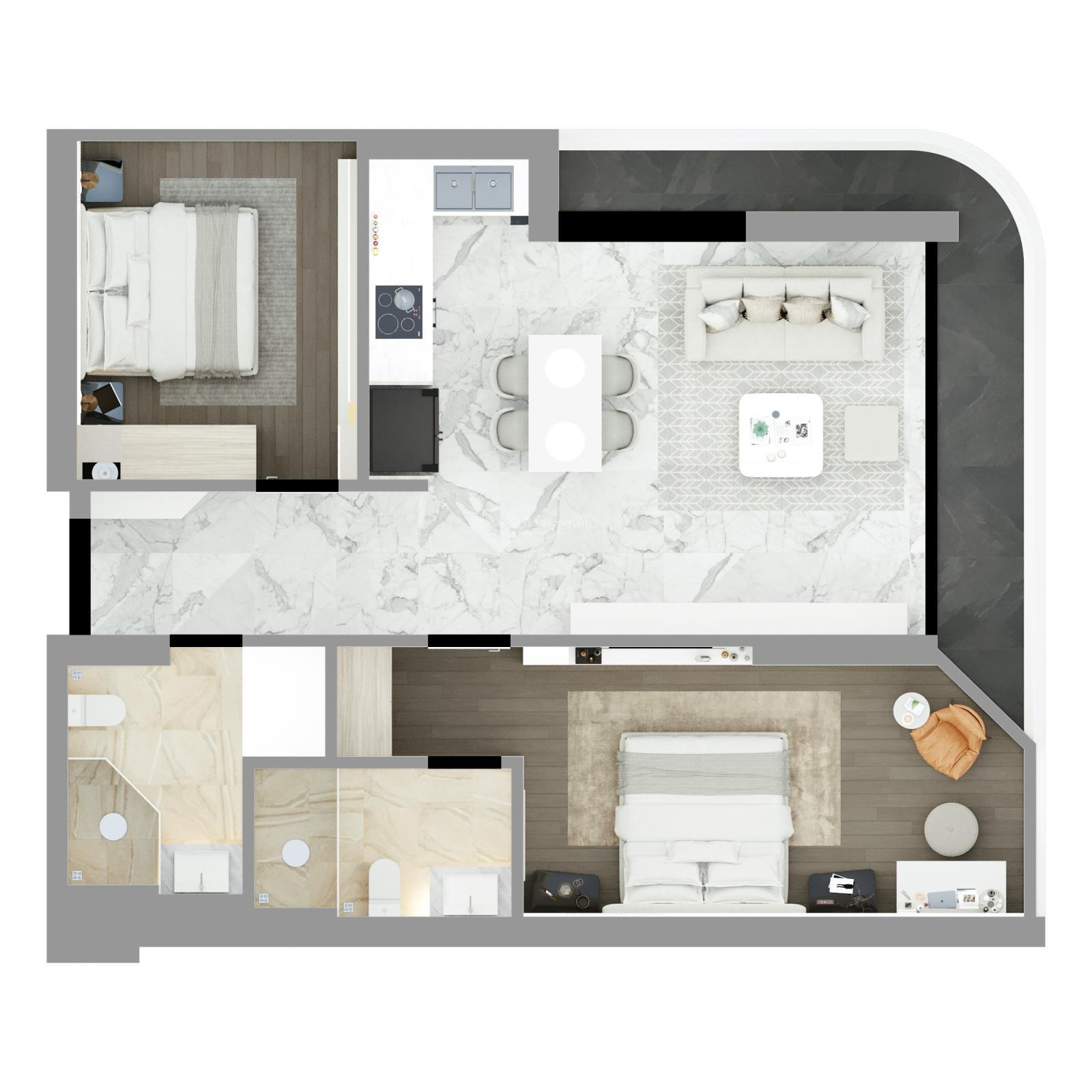 CĂN GÓC 2PN/ 91.67M2 VIEW TRỰC DIỆN BIỂN MỸ KHÊ ĐÀ NẴNG - TIME SQUARE