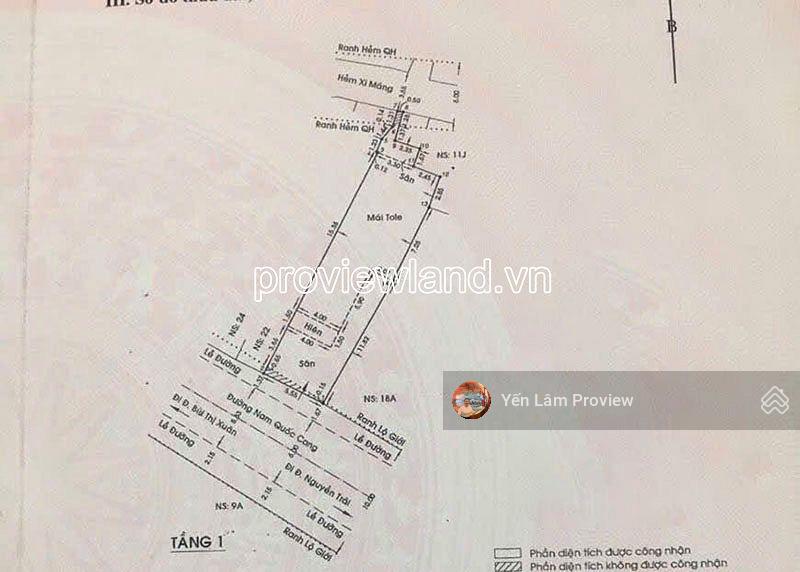 Bán nhà Nam Quốc Cang Quận 1, 132 m², ngang gần 6m, giá 550 triệu/m²