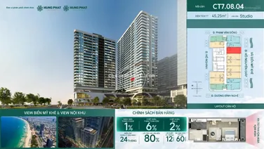 CĂN STUDIO DIỆN TÍCH 45.25M2 TRỰC DIỆN BIỂN MỸ KHÊ - TIME SQUARE