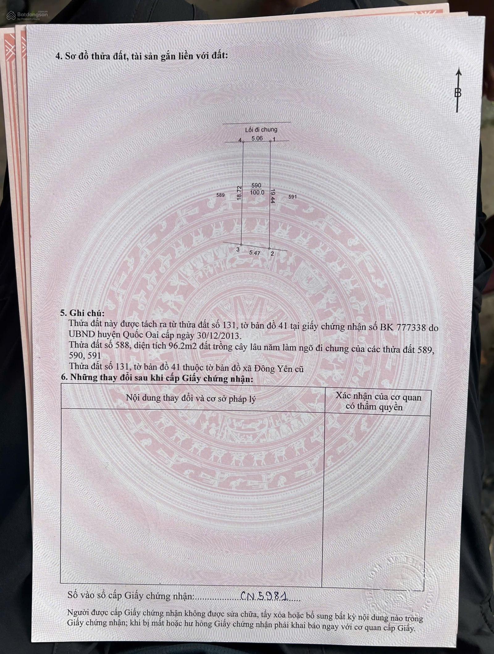 Chính chủ bán đất tại Đông Yên, Quốc Oai dt 100m2 sẵn sổ chỉ việc sang tên Chính chủ bán đất tại Đông Yên, Quốc Oai dt 100m2 sẵn sổ chỉ việc sang tên