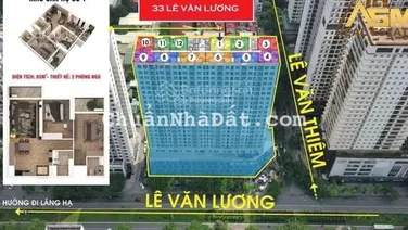 Chính chủ bán gấp trong tuần chung cư 33 Lê Văn Lương - Lê Văn Thiêm, 2 ngủ, giá rẻ nhất thị trường