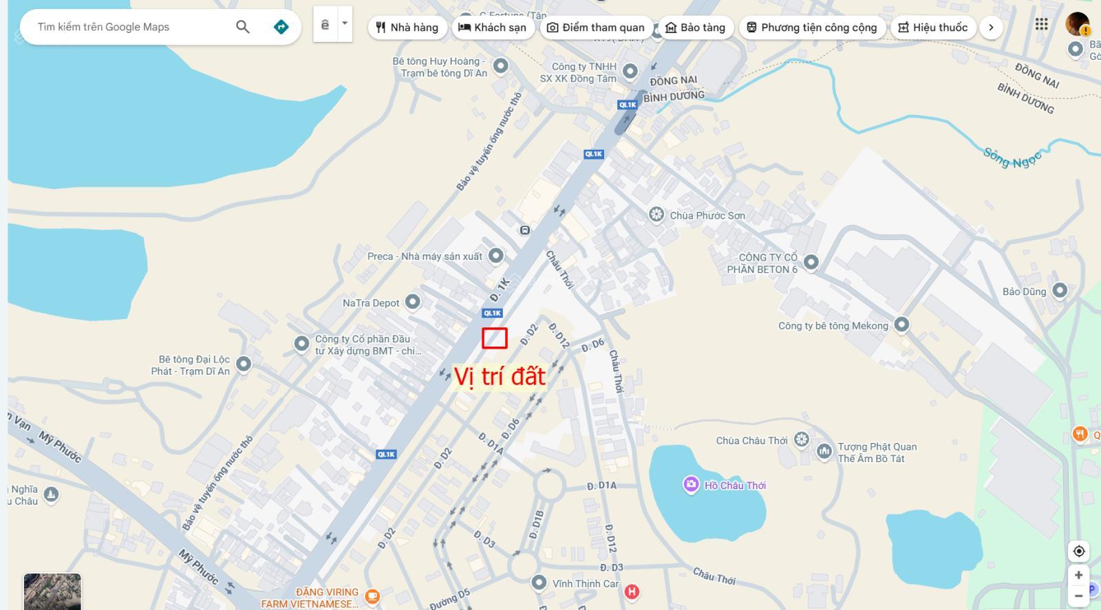 Bán đất 4x25m, mặt tiền song hành QL1K, KDC Châu Thới P. Bình An, thổ cư 100%