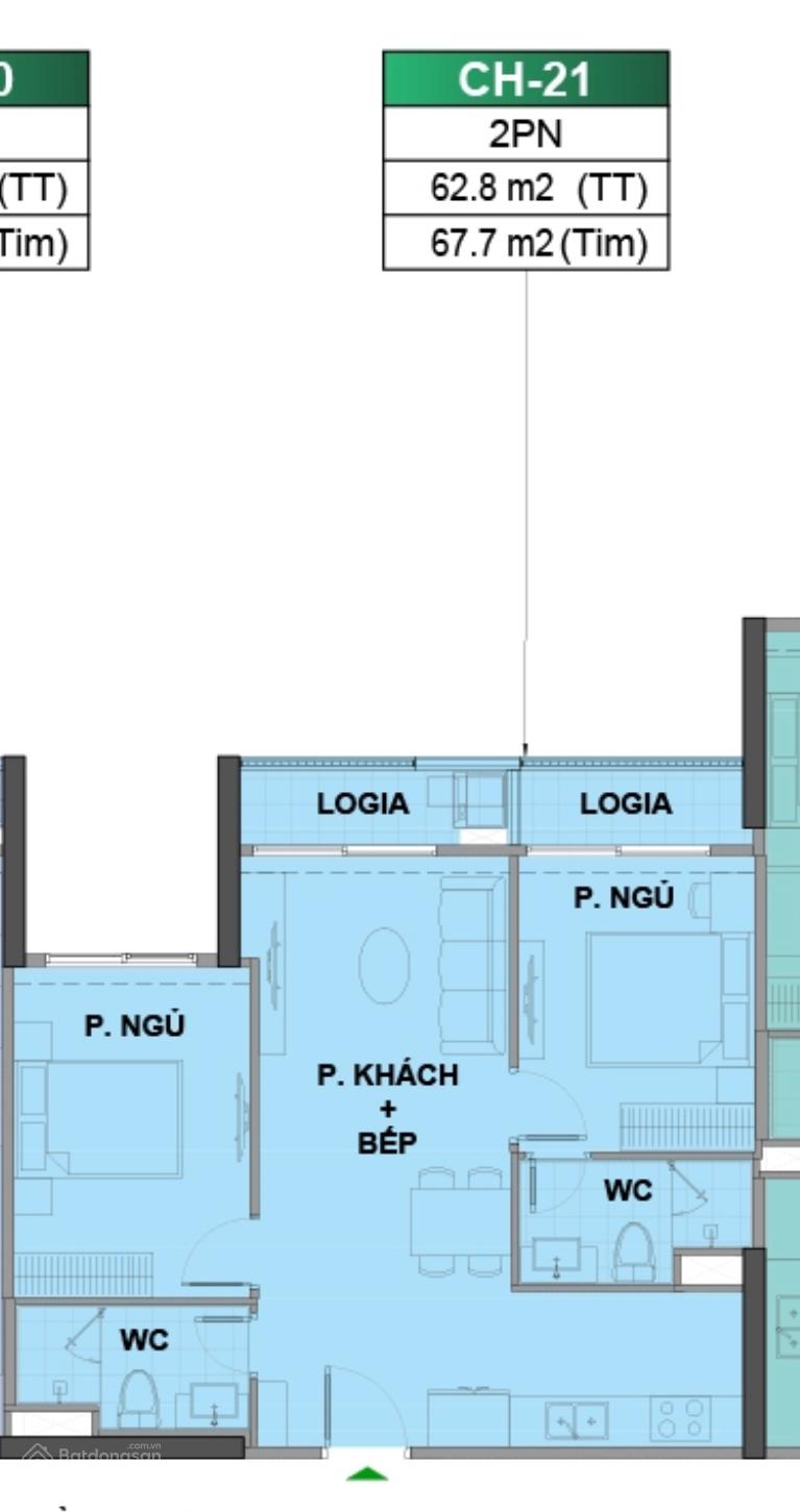 Siêu hiếm 2PN 63m2, 2 logia rộng, giá 4,3 tỷ, TT 2 năm - phân khu cao cấp London