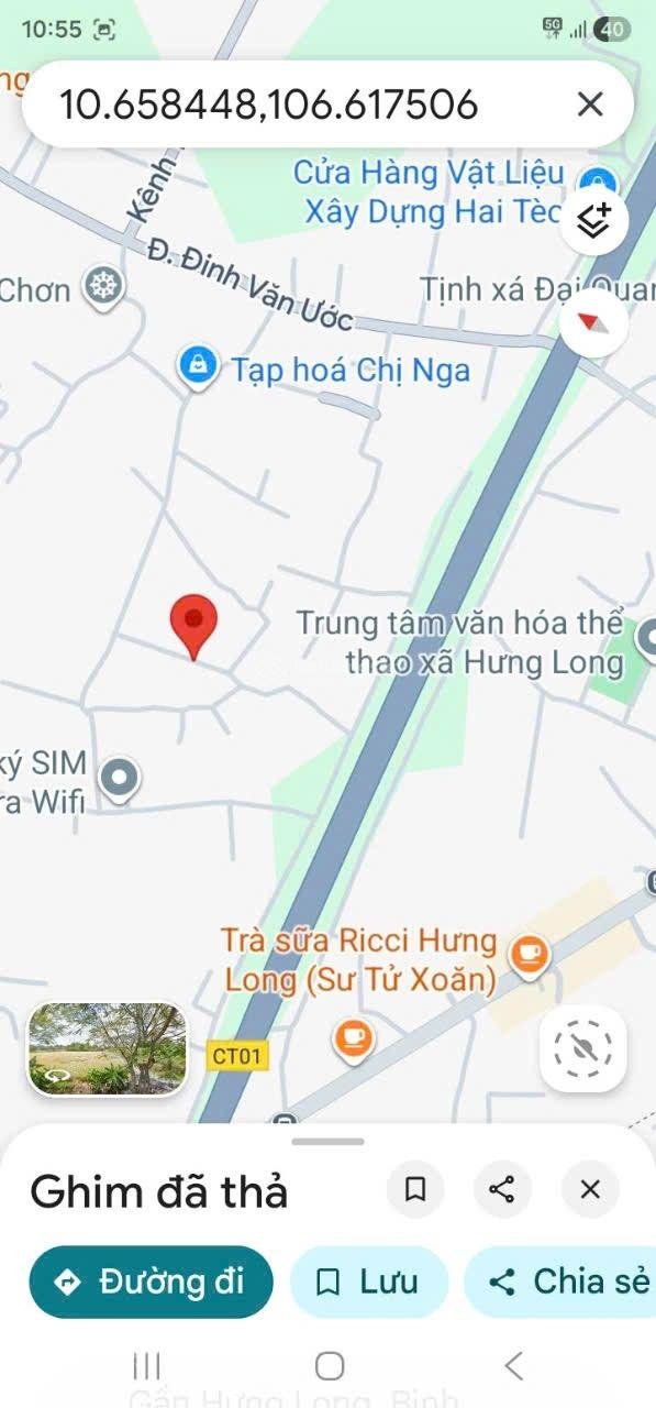 Bán lô đất thổ cư giá rẻ Hưng Long, Bình Chánh