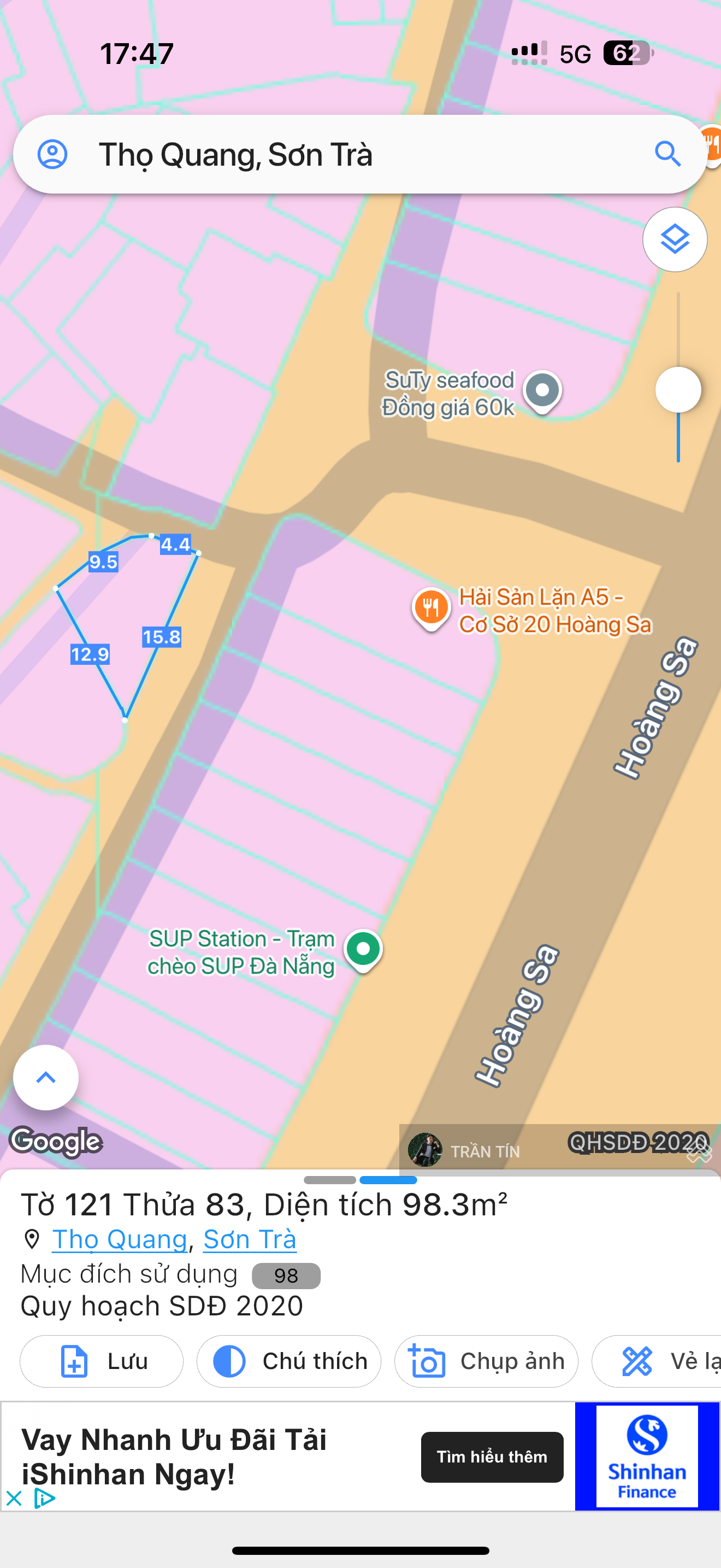 Lô đất 3 mặt thoáng đường Hoàng Sa, Cách biển chỉ 30M Lô đất 3 mặt thoáng đường Hoàng Sa, Cách biển chỉ 30M