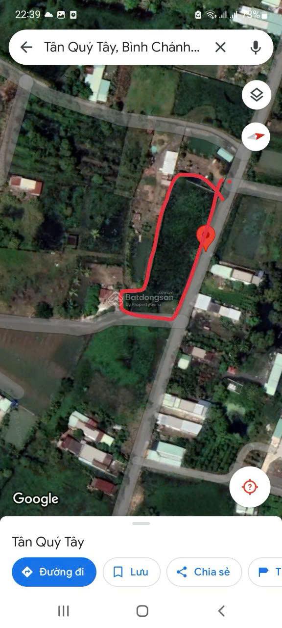 Đất đẹp giá đầu tư - bán lô đất mặt tiền đường nhựa Liên Ấp 1-3, xã Tân Quí Tây, Bình Chánh, TpHCM