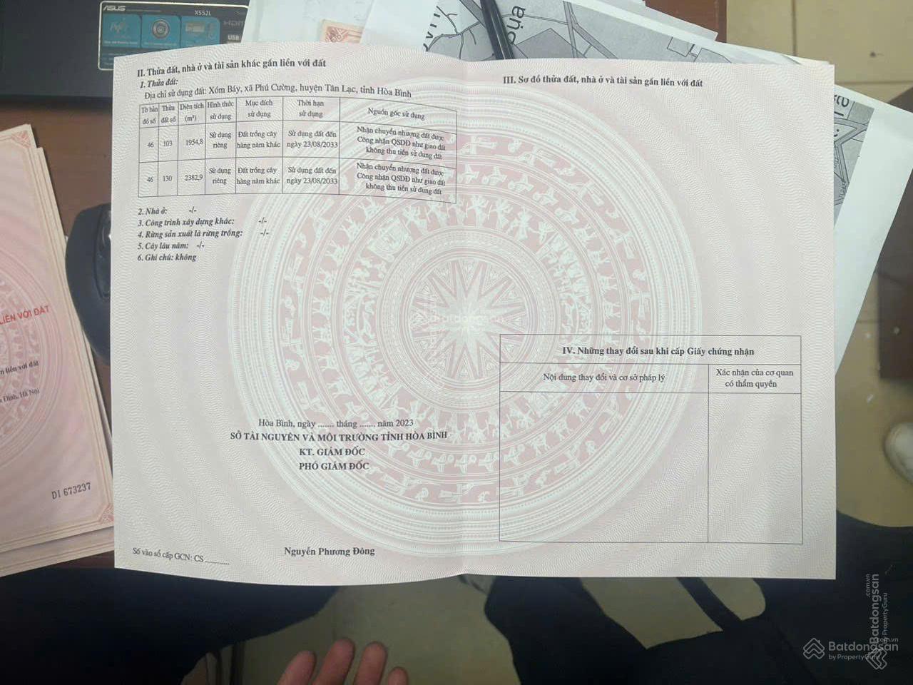 Bán đất Tân Lạc, Hòa Bình, DT 1,1ha. Sổ đầy đủ sang tên trong ngày. Giá chỉ 1 tỷ x