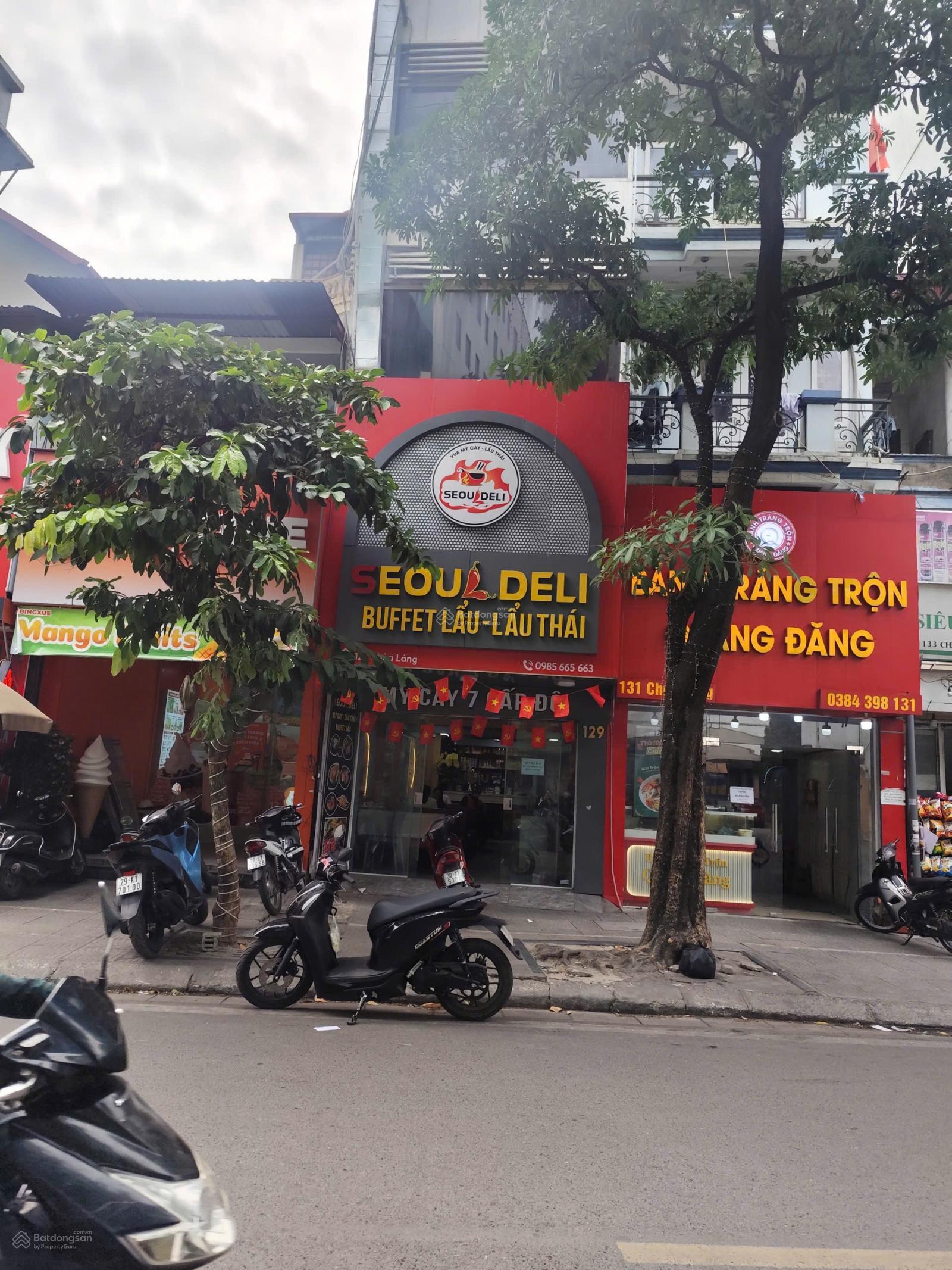 Cho thuê nhà mặt phố Chùa Láng làm hàng ăn đoạn Vincom - 60m2 x 4tầng, mặt tiền 5m, giá 50tr