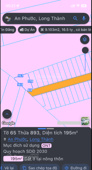Lô đất thổ cư toàn bộ 195m2, Ấp 3 An Phước, Long Thành gần trung tâm bán 14 triệu/m2, nở hậu Lô đất thổ cư toàn bộ 195m2, Ấp 3 An Phước, Long Thành gần trung tâm bán 14 triệu/m2, nở hậu