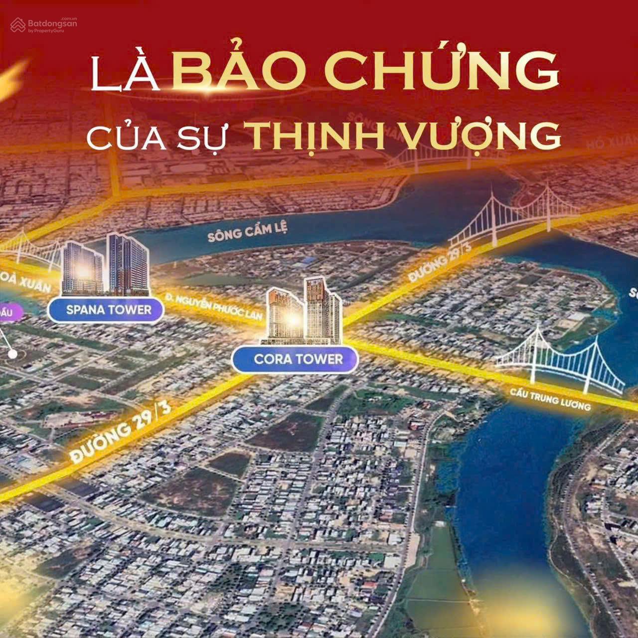 Tổng hợp 5 căn 1PN+1 /54.4m2 chiết khấu đến 16,5% trung tâm Hòa Xuân - Cora Tower