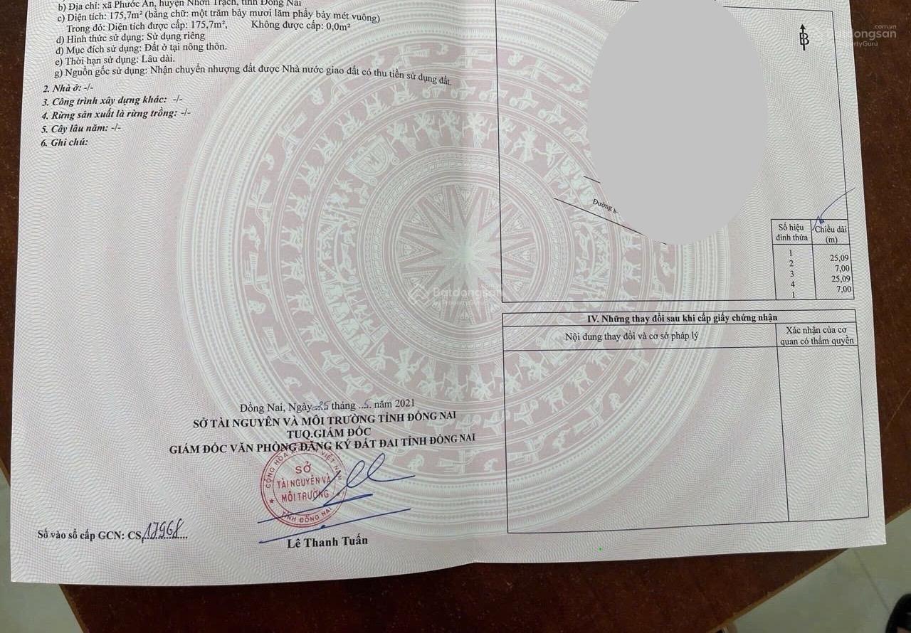 Cần bán đất nền dự án Xây Dựng Hà Nội diện tích 175m2 ngang 7 mét giá chỉ 13tr5/m2 sổ hồng riêng