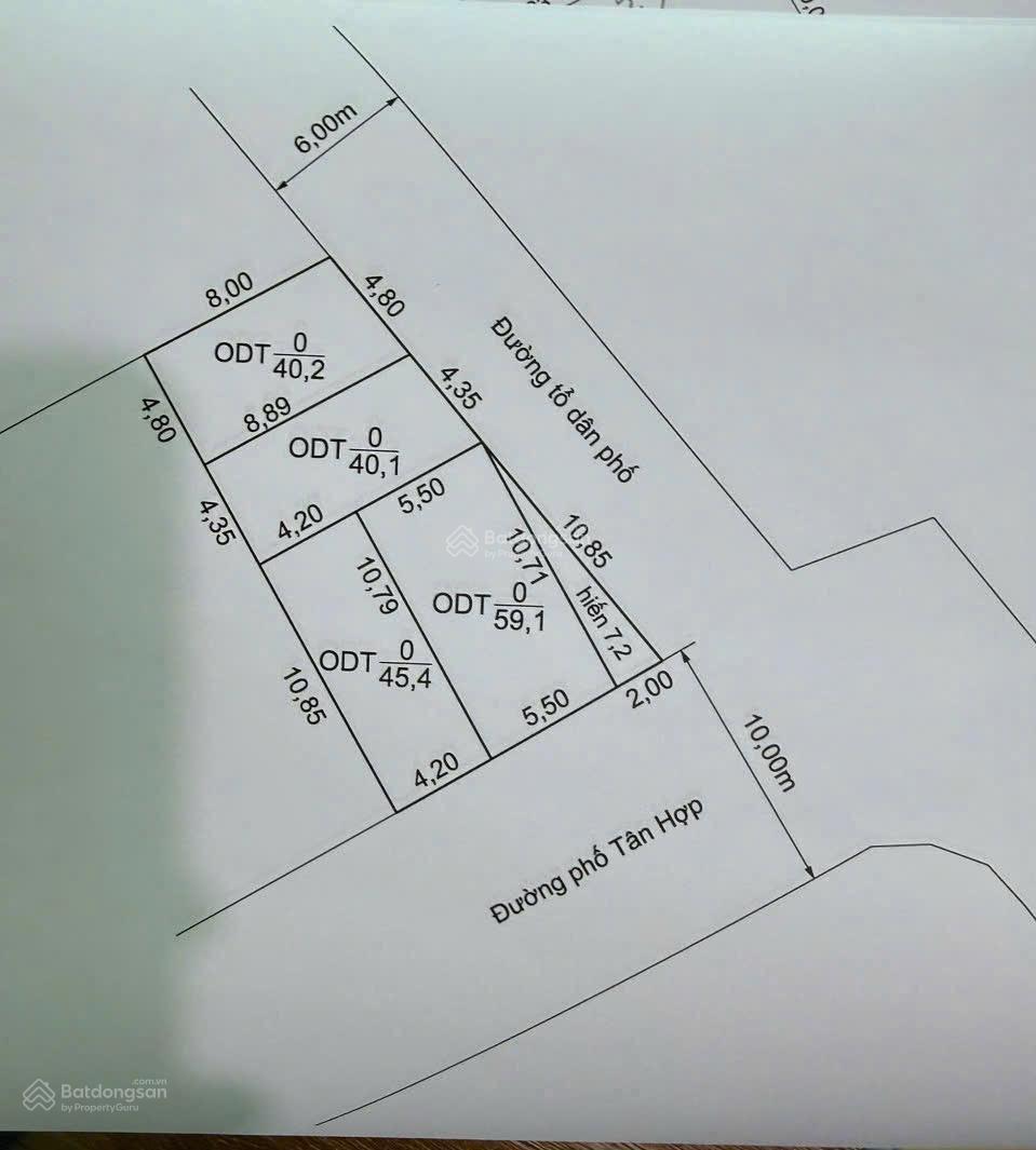 - CẦN BÁN 4 LÔ F0 TÂN THÀNH, DƯƠNG KINH NGÕ 6M CHỈ 1 tỷ - Diện tích 40,1m2 đến 59,1m2 - Sổ hồng c