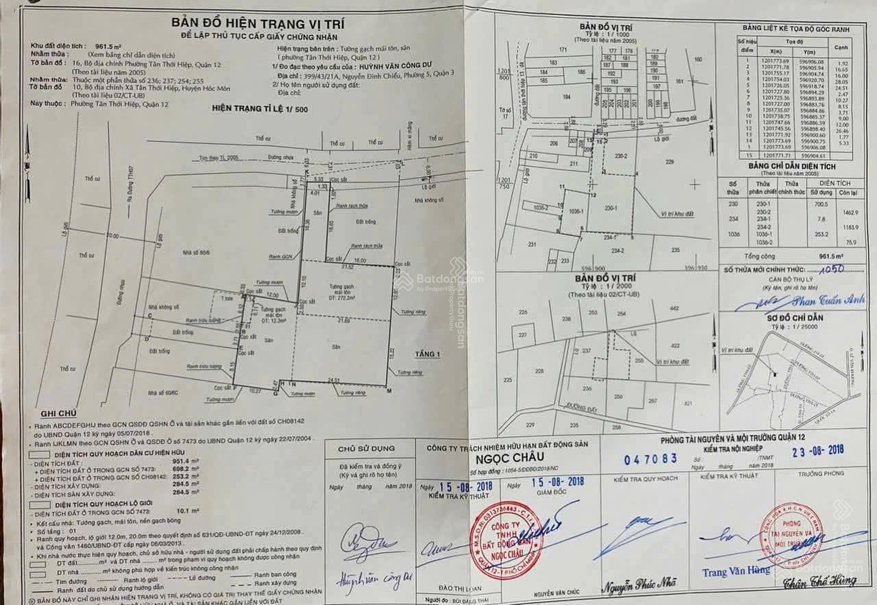 Bán lô đất gần 1000m2, mặt tiền đường Tân Thới Hiệp 9, (gần tòa án nhân dân Q12 cũ), Q12 Bán lô đất gần 1000m2, mặt tiền đường Tân Thới Hiệp 9, (gần tòa án nhân dân Q12 cũ), Q12