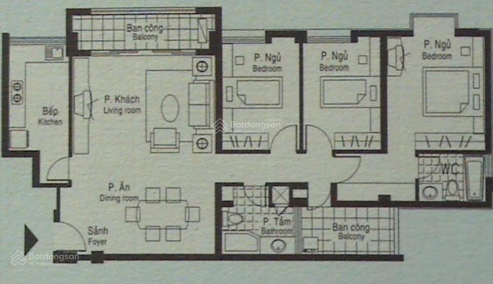 Bán căn hộ Mỹ Viên, diện tích 118 m2, 3PN có ô xe, giá 8.5 tỷ. LH: 0912 370 ***