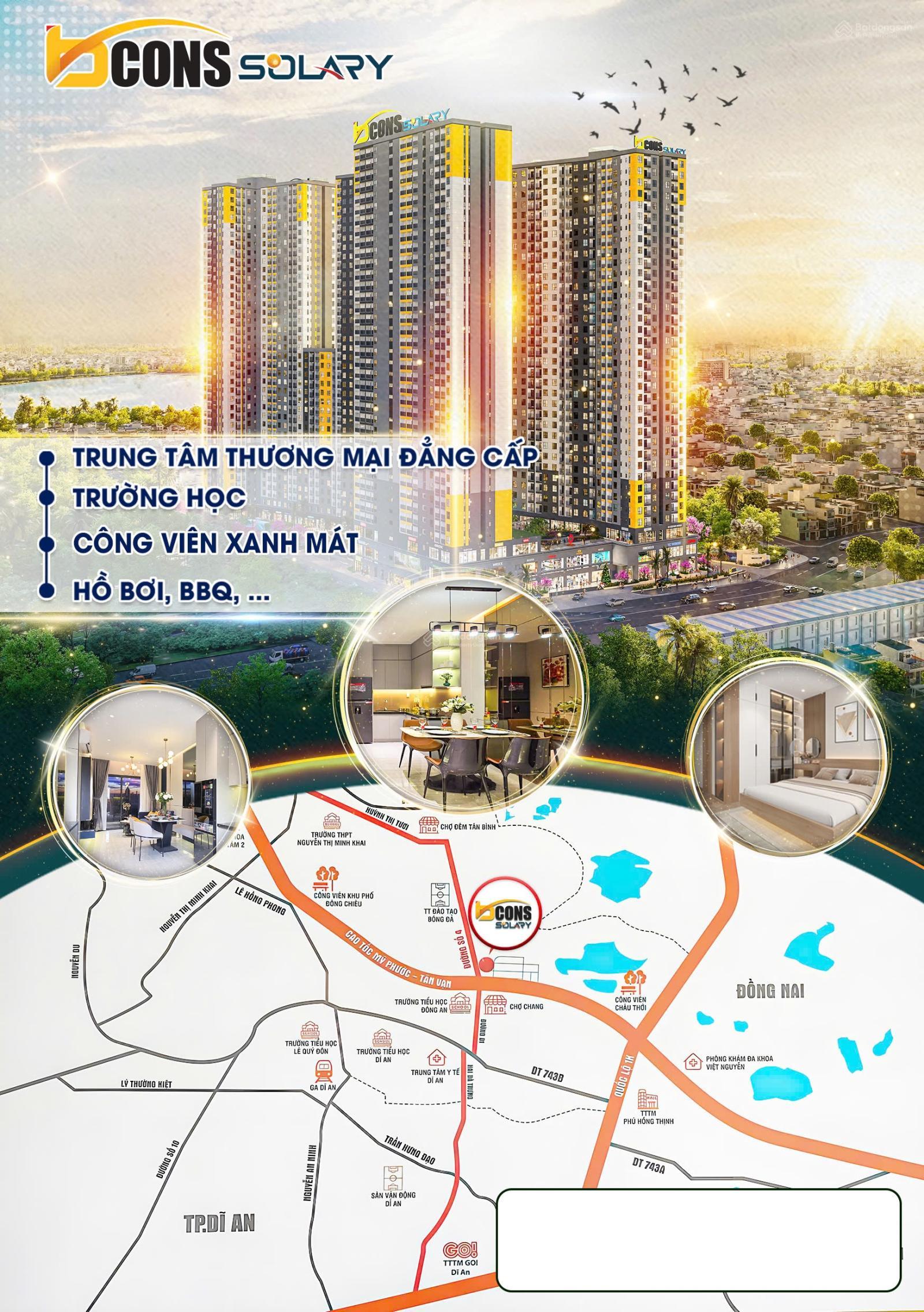 Bán căn hộ Bcons Solary đã thanh toán 5% giá tốt 2,325 tỷ (có VAT) Bán căn hộ Bcons Solary đã thanh toán 5% giá tốt 2,325 tỷ (có VAT)