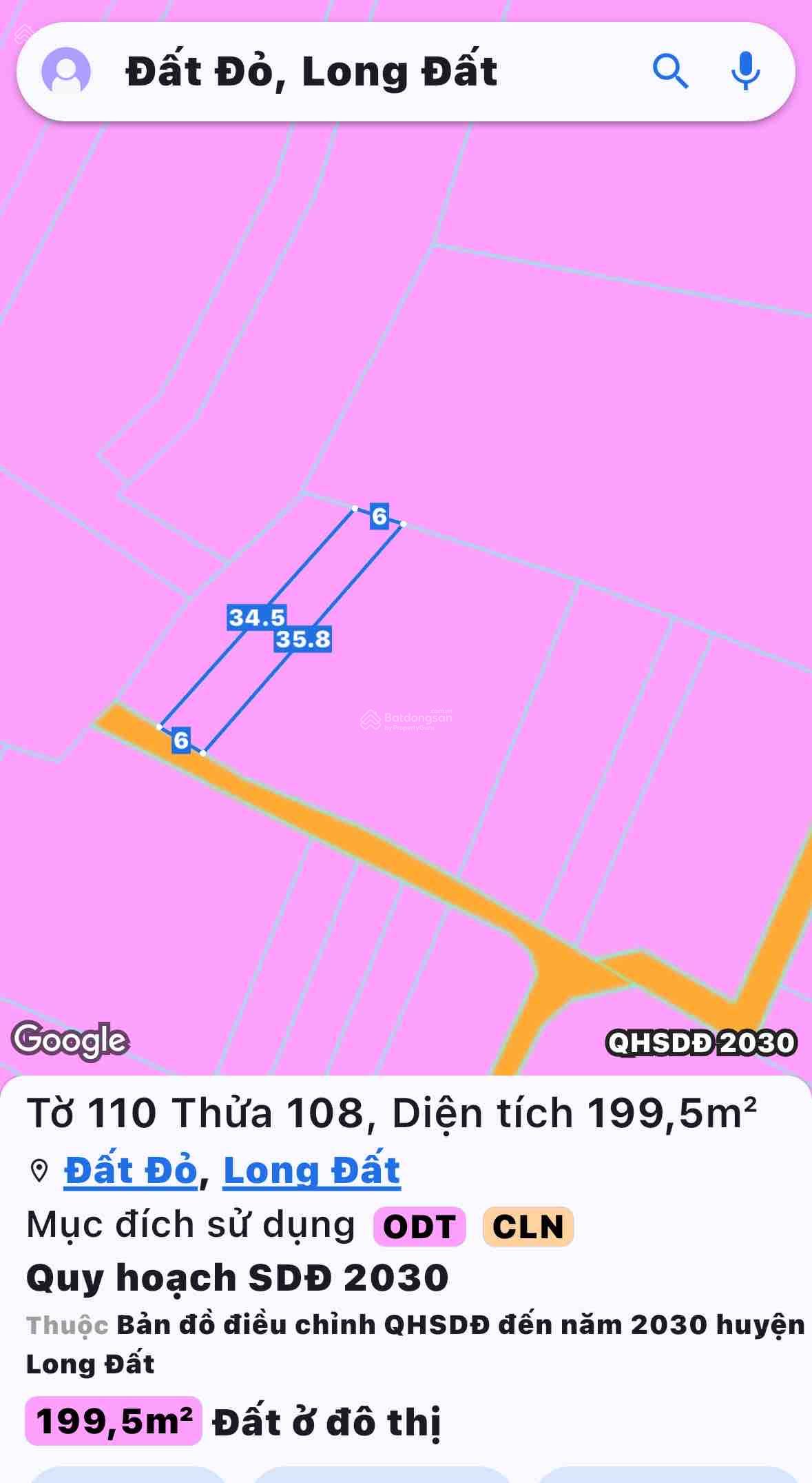 Bán đất 199,5m2, 1,25 tỷ tại Lê Thánh Tông, Đất Đỏ, Bà Rịa Vũng Tàu