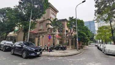 Bán biệt thự phố Dương Đình Nghệ - lô góc - view công viên. 268m2 - 118 tỷ