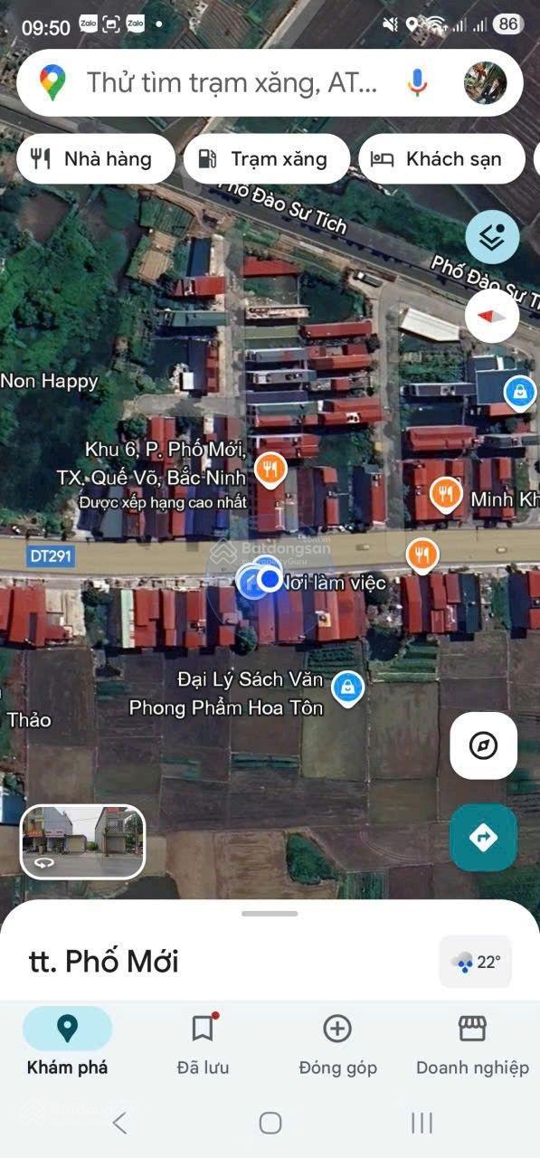 Anh chủ đẹp trai. Cần bán lô đất mặt đường 291 Quang Trung hướng về Chì. Diện tích 90m2, MT 4.5m