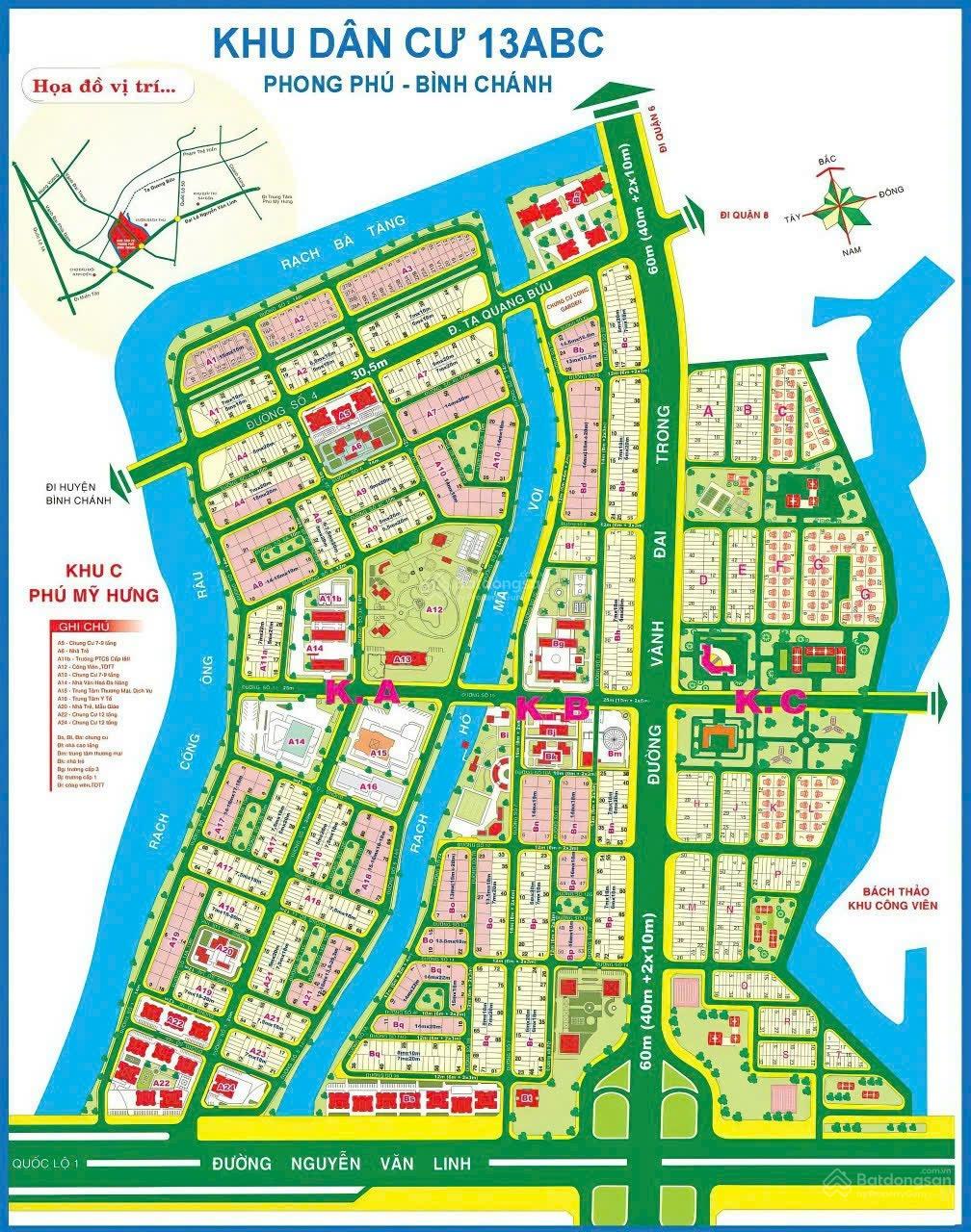 Cần bán lô đất KDC Conic 13B Phong Phú DT 144m2 sổ hồng riêng , hướng đông nam, giá 61 triệu/m2