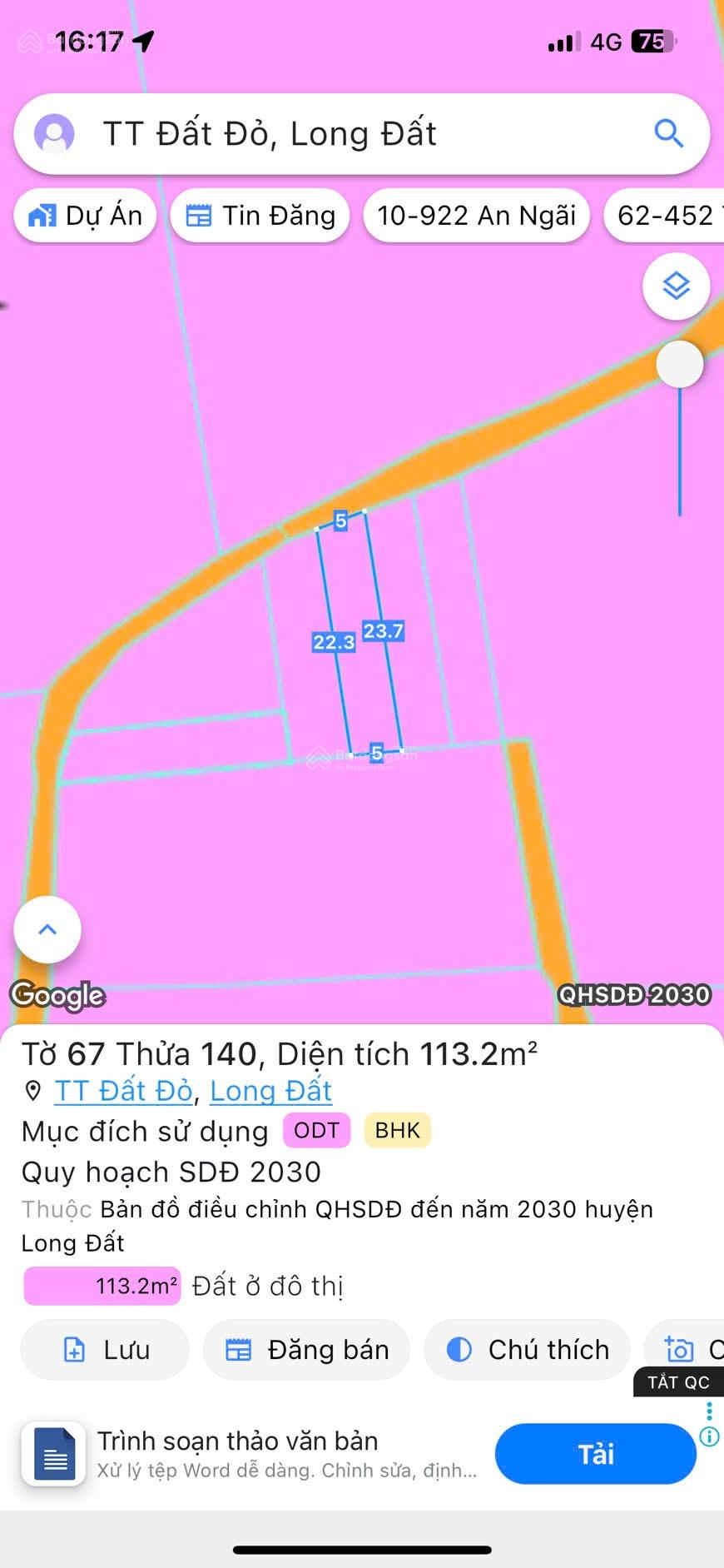Bán đất tại thị trấn Đất Đỏ, 850 triệu, 113.2m2, nhiều tiện ích Hot Bán đất tại thị trấn Đất Đỏ, 850 triệu, 113.2m2, nhiều tiện ích Hot