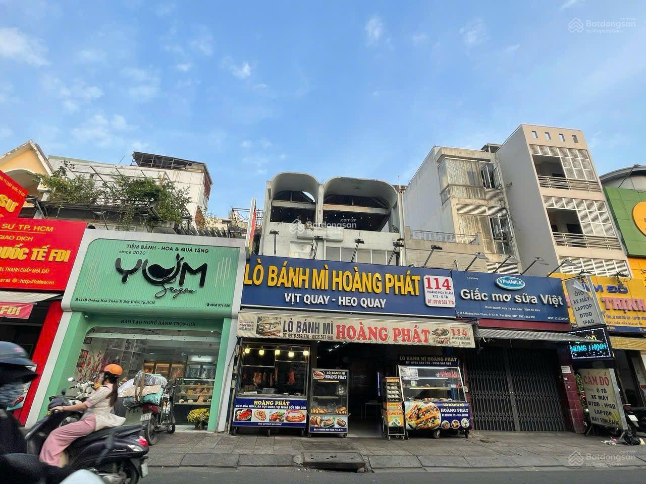 Giảm sâu 4 tỷ mặt tiền 114 Hoàng Hoa Thám Tân Bình | 6.5x29 CN 188.5m² | 4 tầng | giá 46 tỷ