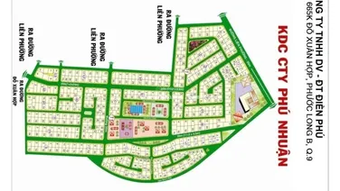 Lô mặt tiền sông - công viên dự án Phú Nhuận Quận 9