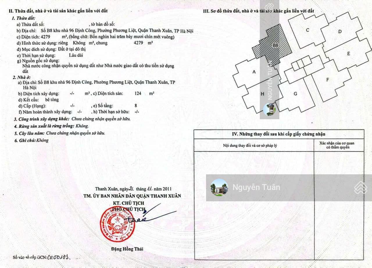 Bán CC 3PN giá siêu hời tại Định Công, 7,8 tỷ, 125m2 Bán CC 3PN giá siêu hời tại Định Công, 7,8 tỷ, 125m2