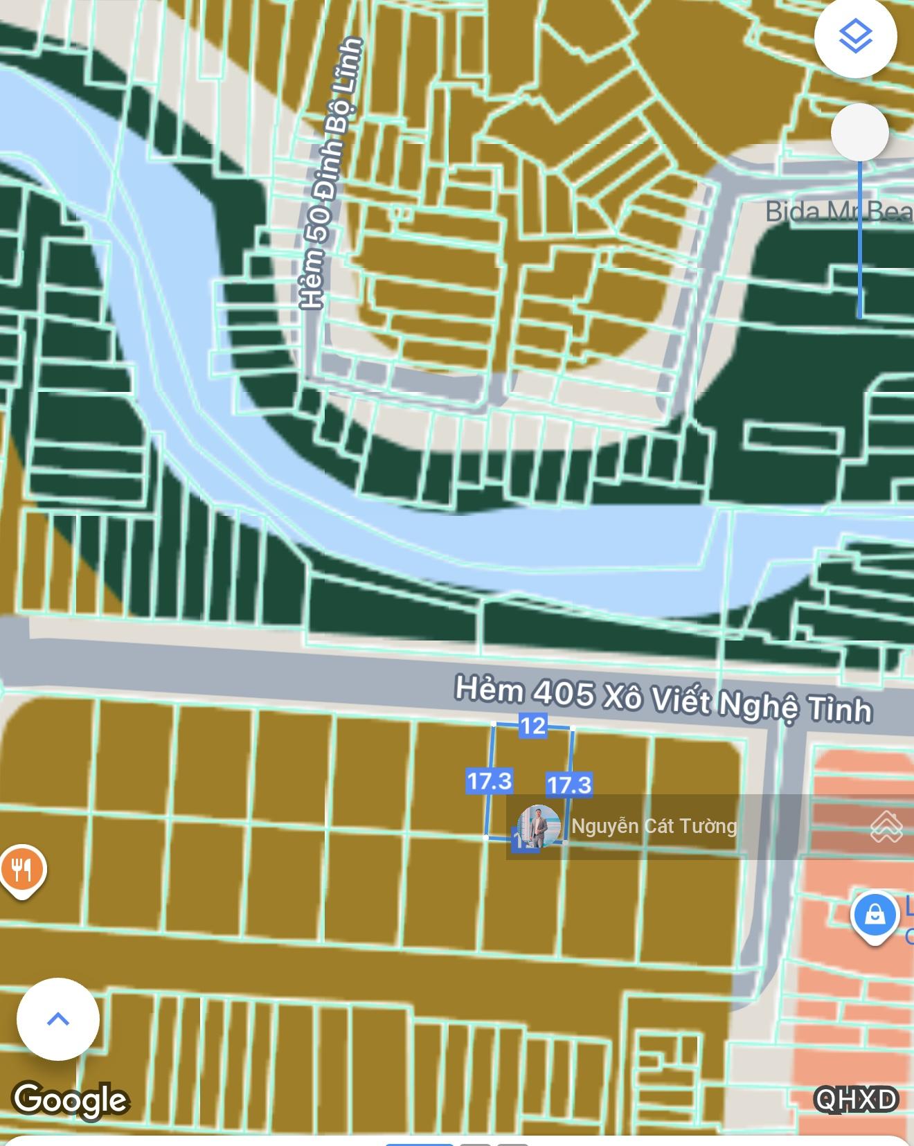 Bán Đất Mặt Tiền Bờ Kè Rạch Xuyên Tâm, Ngã Tư Hàng Xanh ,Diện Tích Ngang 12x17m, Đường Hiện Hữu 12m