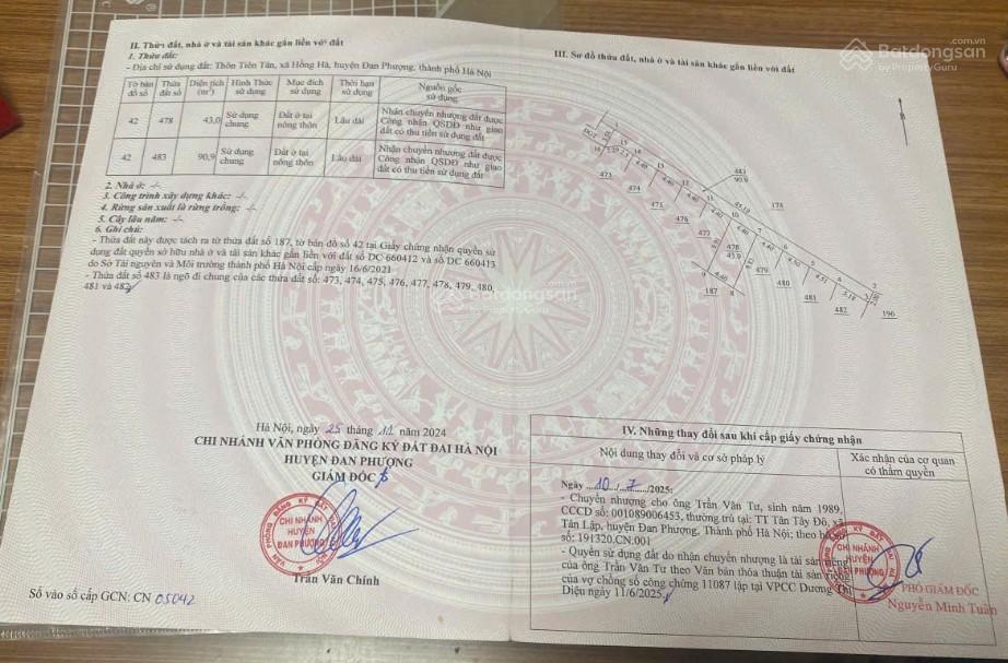 CHÍNH CHỦ cần bán nhanh 43m2 đất Tiên Tân, Hồng Hà, Đan Phượng, Hà Nội - Giá 2,5 tỷ