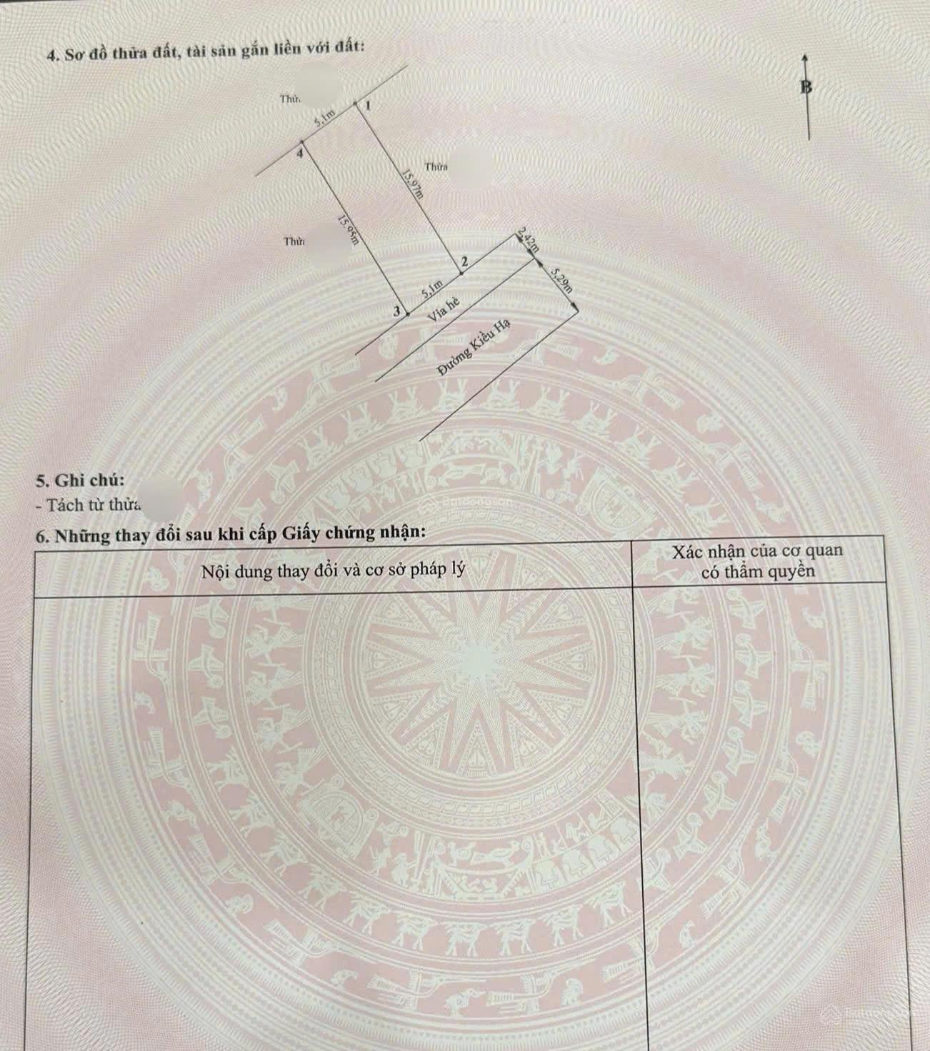 458. Bán lô đất mặt đường kiều hạ hải an . Diện tích 80m (5.1x16) hướng đông nam .