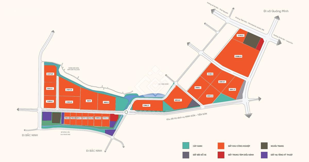 Trực tiếp CĐT mở bán đất KCN Tiên Sơn - Ninh Sơn (EZ Park) S linh hoạt 6000m² - 1ha, mặt đường VĐ4