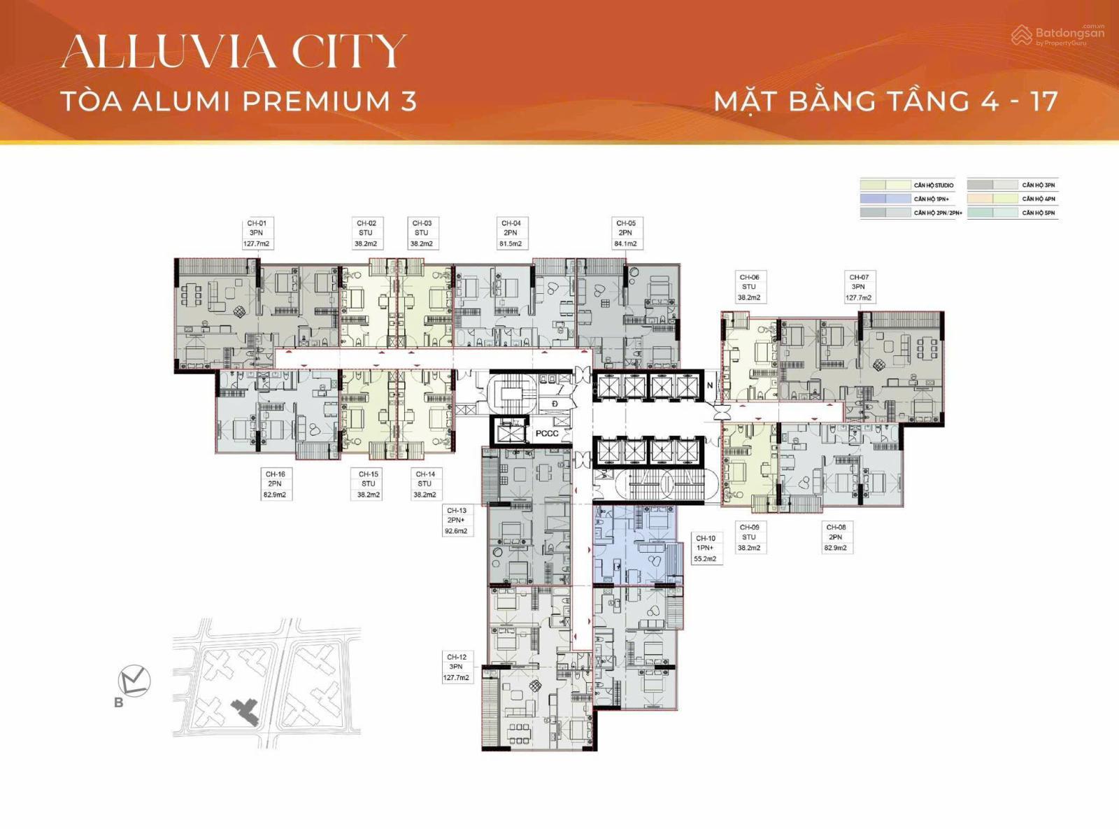 Độc quyền căn 2PN tầng 9 view nội khu tòa Alumi 3 - Mua trực tiếp CĐT - Quà tặng 3 chỉ vàng