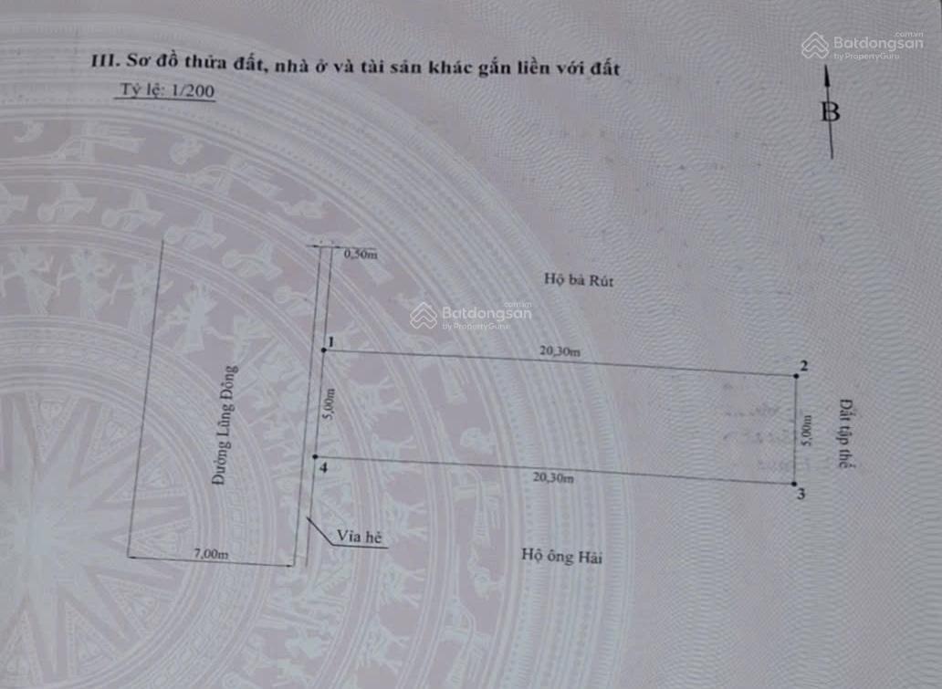 100m2 đất mặt đường Lũng Đông - Ngang 5m - Tây Tứ Trạch