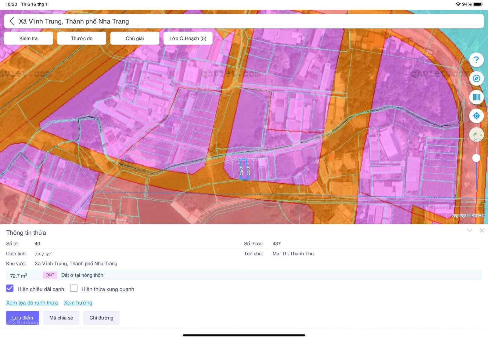 Bán lô đất QH 2 mặt tiền đường 13m Vĩnh Trung, gần D30 giá chỉ 1,65 tỷ