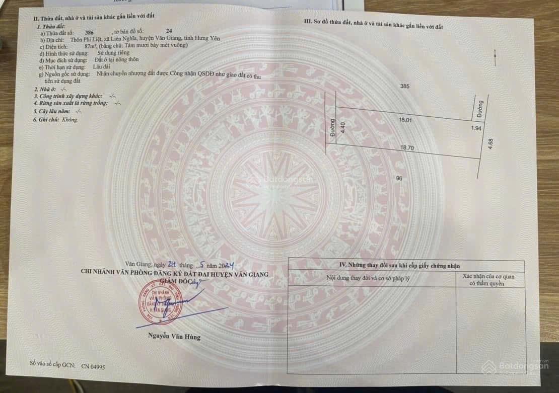 Siêu phẩm view hồ tại Phi Liệt, Liên Nghĩa, Văn Giang gần dự án Aluvia Xuân Cầu