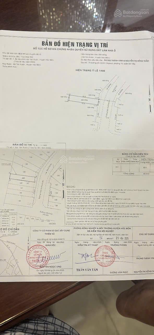 Đất khu Tân Xuân 3, thông ra Tô Ký, DT: 4x20m, đất thổ cư 80m2, khu dân cư, giá 4.2 tỷ thương lượng Đất khu Tân Xuân 3, thông ra Tô Ký, DT: 4x20m, đất thổ cư 80m2, khu dân cư, giá 4.2 tỷ thương lượng