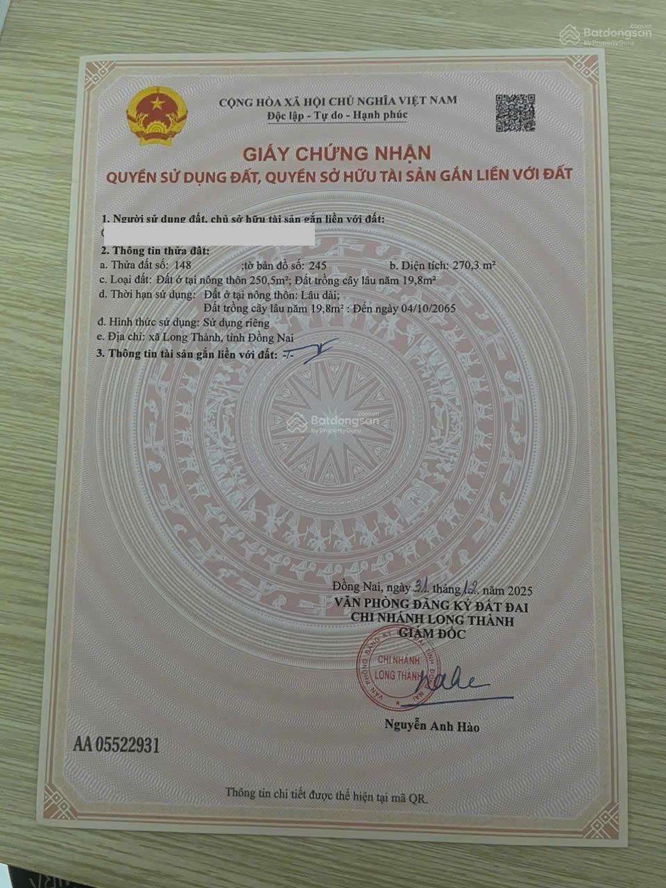 2 lô F0 135m ngay ngã ba nhơn trạch - Long Thành giá cho nhà đầu tư