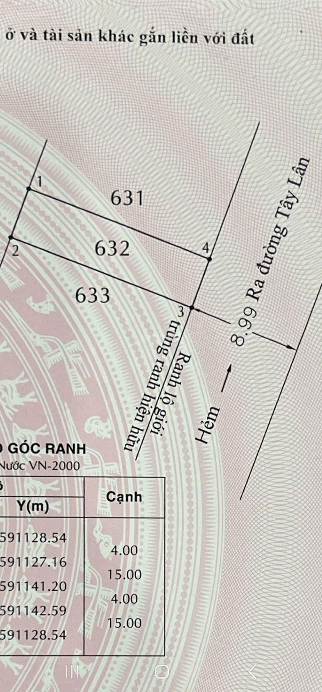 Bán đất mặt tiền hẻm 55 Tây Lân khu VIP, Bình Tân dt 60m2 không lộ giới giá 4,95 tỷ Bán đất mặt tiền hẻm 55 Tây Lân khu VIP, Bình Tân dt 60m2 không lộ giới giá 4,95 tỷ