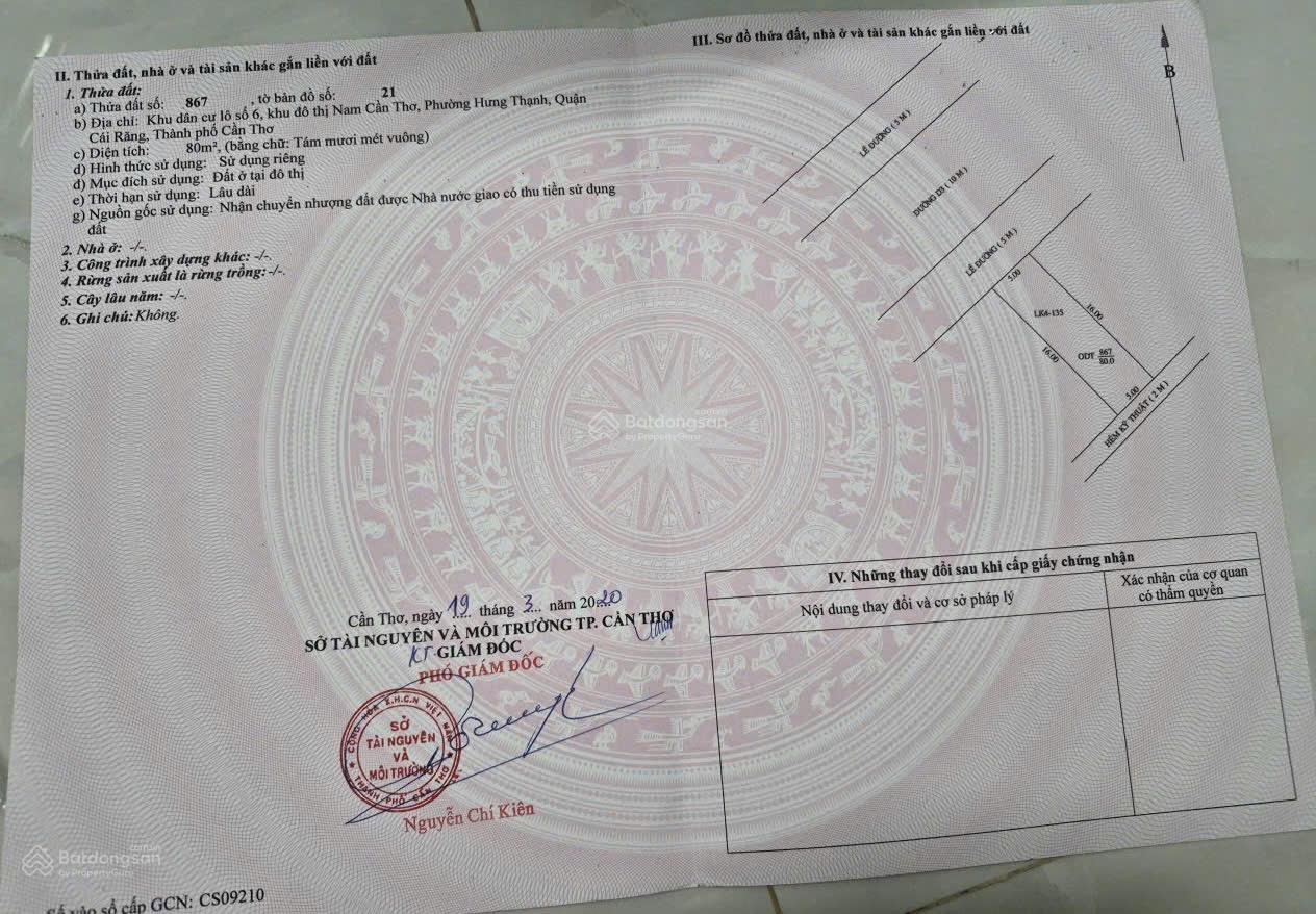 Bán Cặp nền kdc Hồng loan Trục chính dươờng D13
Hướng Tây Bắc Lộ giới 20m
Diện tích 10m x 16m =16